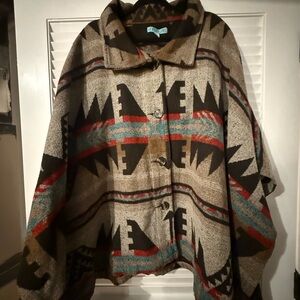 Aina Be Multicolor Patterned Cape